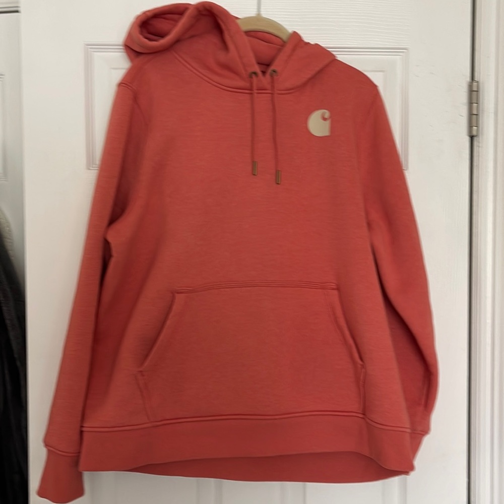 Carhartt women’s orange hoody. Super warm and cosy. Size XL